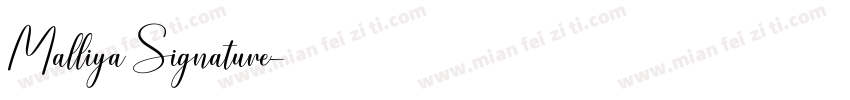 Malliya Signature字体转换